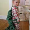Owen learns how to carry a rope
