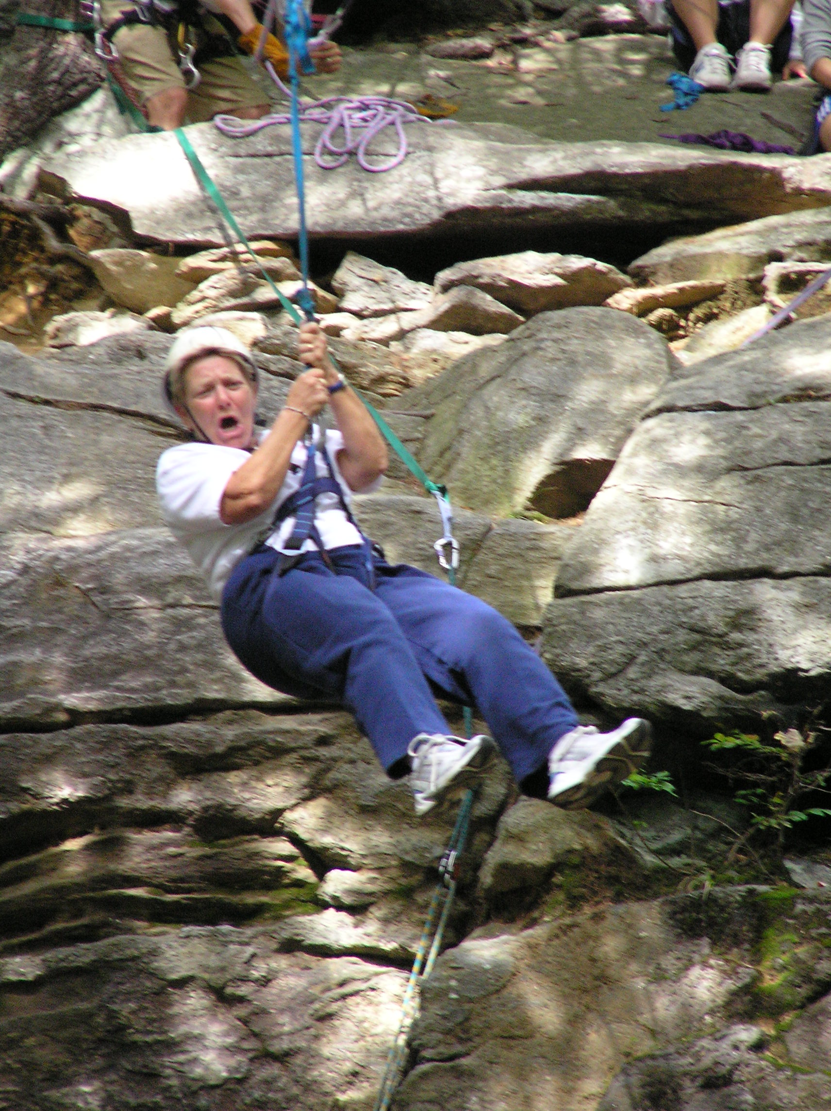 Sheila trying out the Zip-line